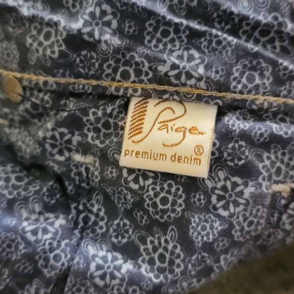 Paige Verdugo Jegging Skinny Made USA Premium Denim Dark Wash Jeans Size 32 x 31 - Picture 6 of 8